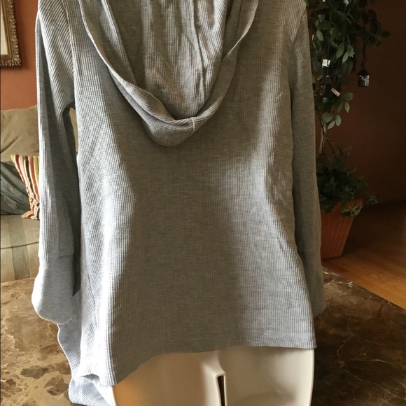 WAFFLE KNIT HOODED CARDIGAN - Picture 2 of 4